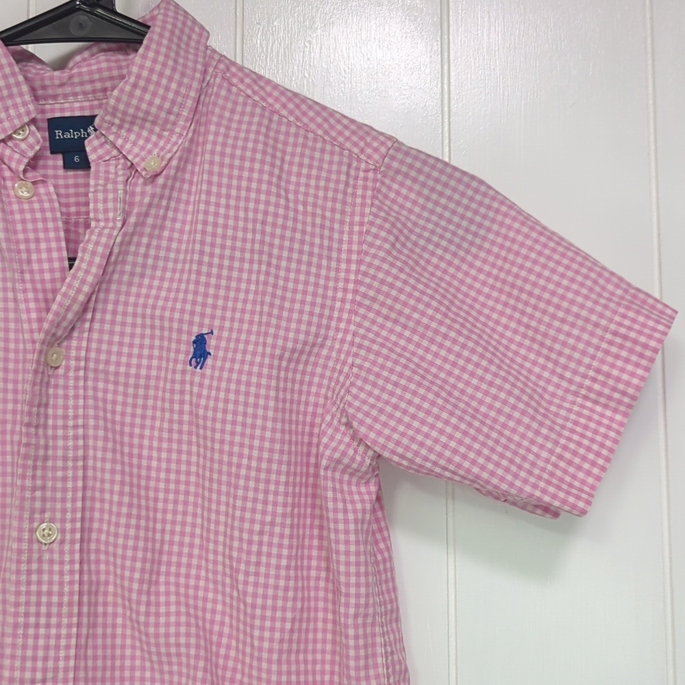 Ralph Lauren Kids Pink Checkered Shirt - Picture 2 of 4